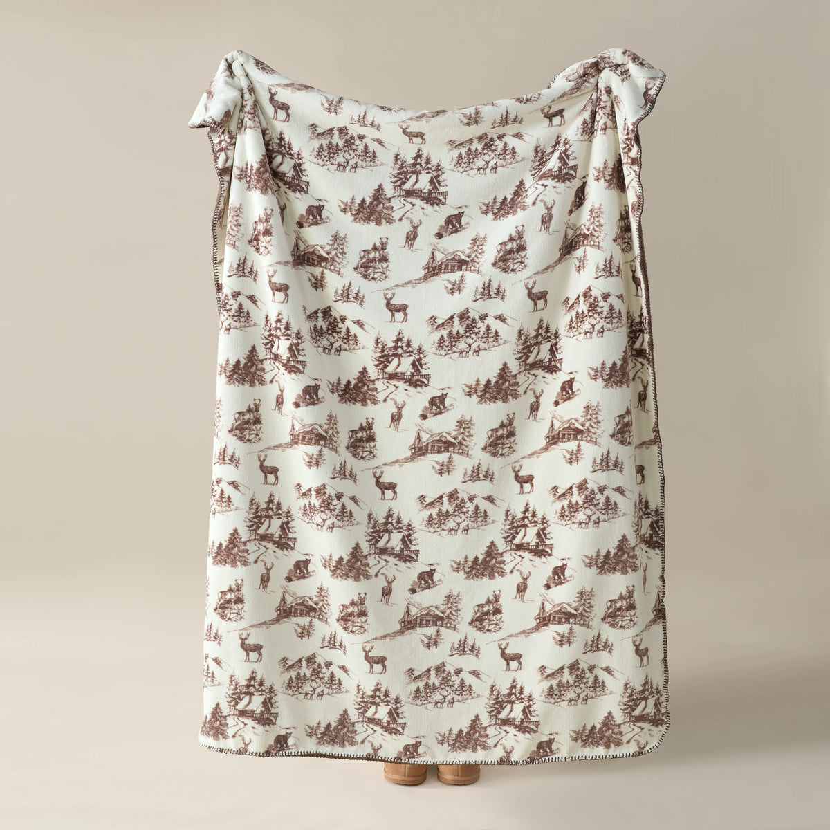 BADGER THROW WOODLAND TOILE